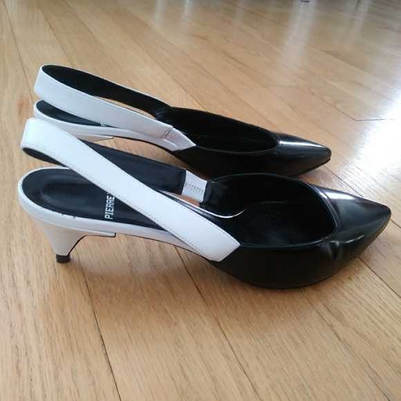 Pierre Hardy black white kitten heel slingback - Picture 5 of 8